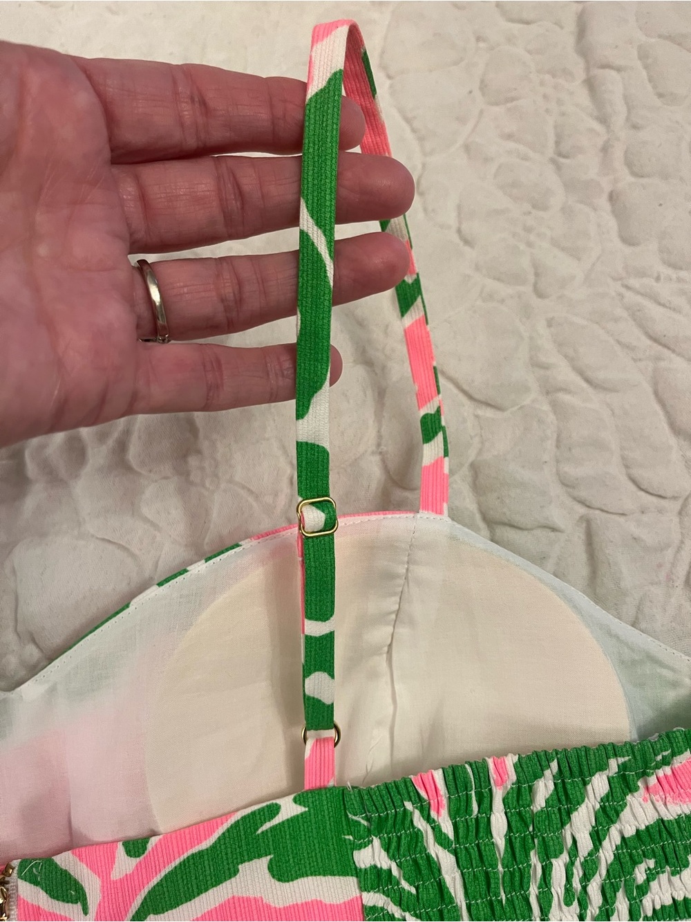 RARE! Lilly Pulitzer Parfait 2 piece Set Pink Flamenco Pineapple (Flawed) - Picture 4 of 16